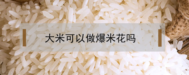 大米可以做爆米花嗎