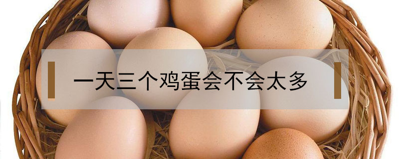 一天三個雞蛋會不會太多