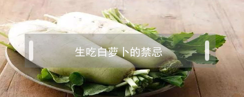 生吃白蘿卜的禁忌