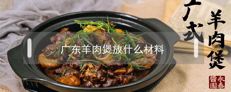 廣東羊肉煲放什么材料