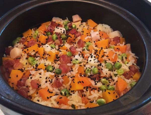 南瓜臘腸飯怎么做