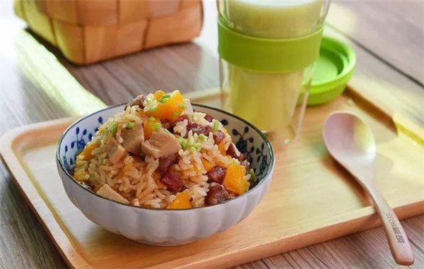 南瓜臘腸飯怎么做