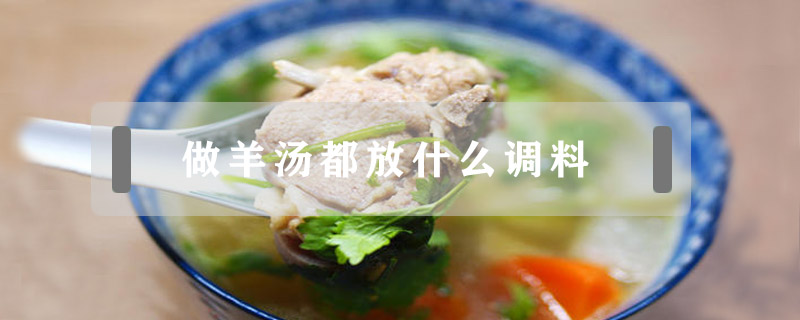 做羊湯都放什么調料