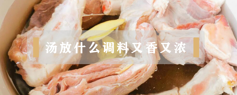 湯放什么調(diào)料又香又濃