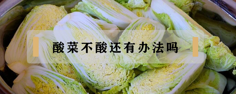 酸菜不酸還有辦法嗎