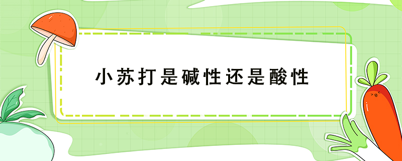 小蘇打是堿性還是酸性