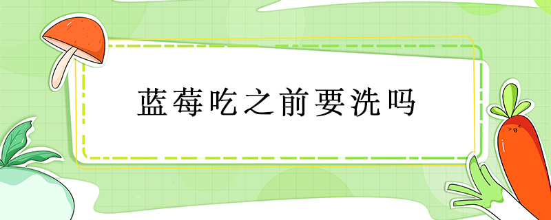 藍莓吃之前要洗嗎